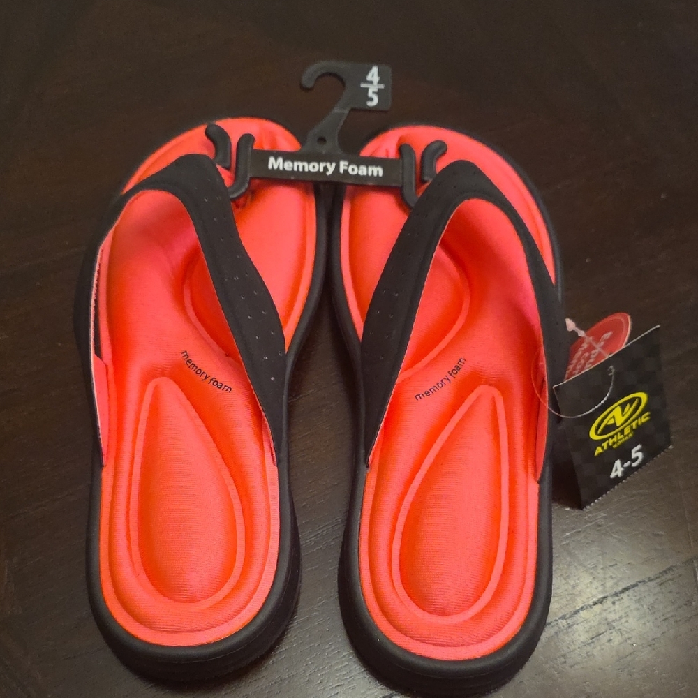 Athletic Works Kids Sandals - Black and Bright Pink